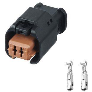 Електричний з'єднувач, 2-контактний, (Fci Delphi) 211Pc022S1149?, Чорний, Пластик 40323 фото